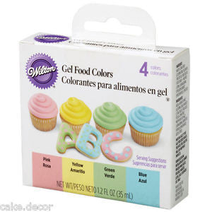 Set  de colorantes para alimentos en gel pastel