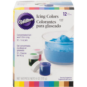 Set de colorantes para glaseado o fondant 12 colores