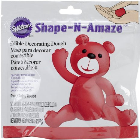 SHAPE-N-AMAZE EDIBLE DECORATING DOUGH ROJO